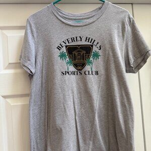 Women's PacSun Beverly Hills Sports Club Gray Short Sleeve Shirt Size Large